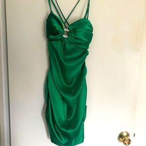 Green cocktail dress